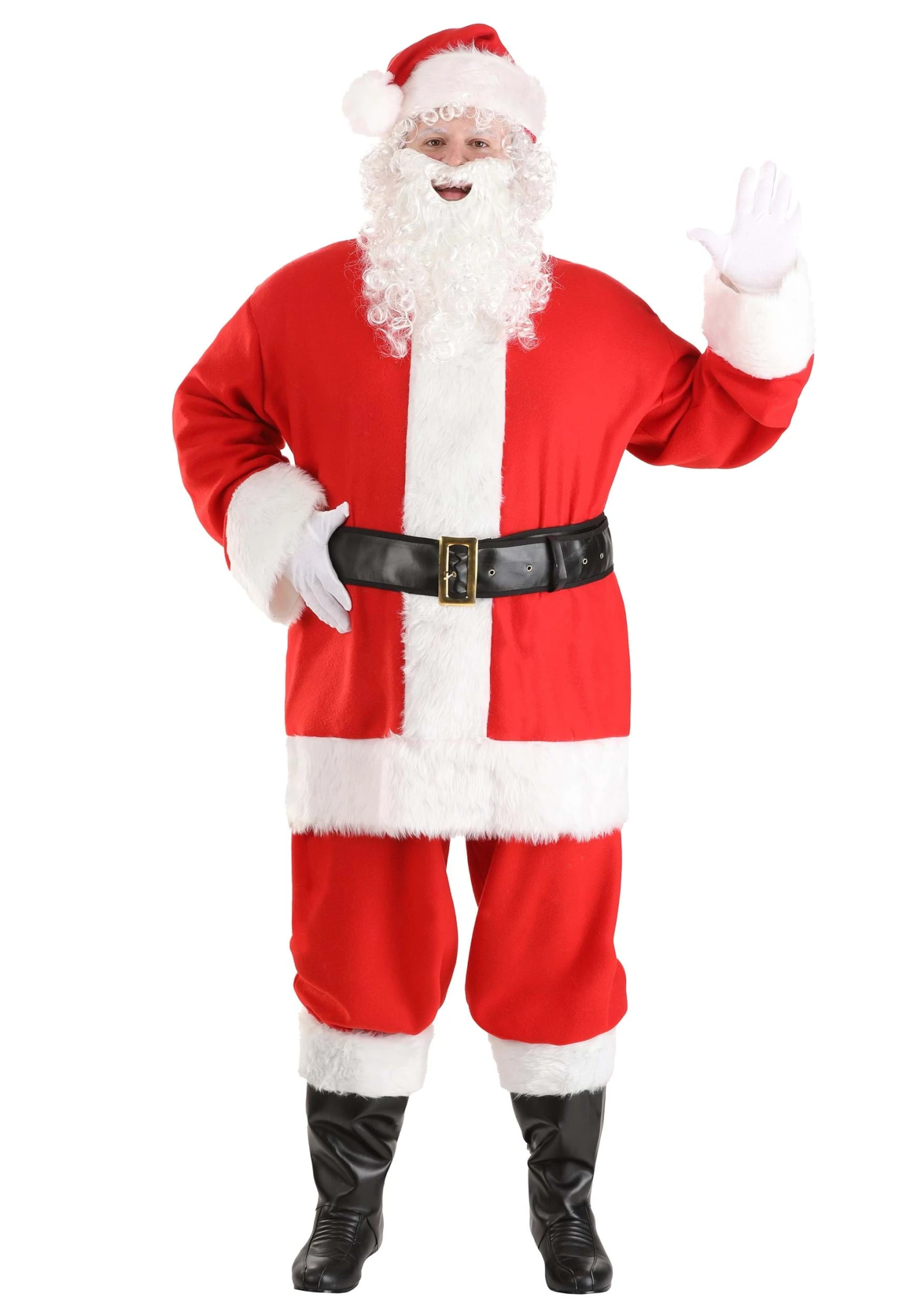 Plus Size Holiday Santa Claus Costume For Men 12 Plus Size Holiday Santa Claus Costume For Men - Image 10