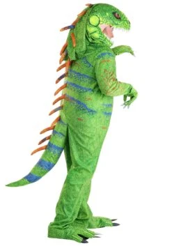 Plus Size Green Iguana Costume For Adults -Halloween Costumes plus size iguana costume alt 1