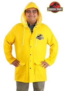 Adult Plus Size Jurassic Park Yellow Raincoat Costume