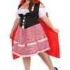 Women's Plus Size Knee Length Red Riding Hood Costume -Halloween Costumes plus size knee length red riding hood costume