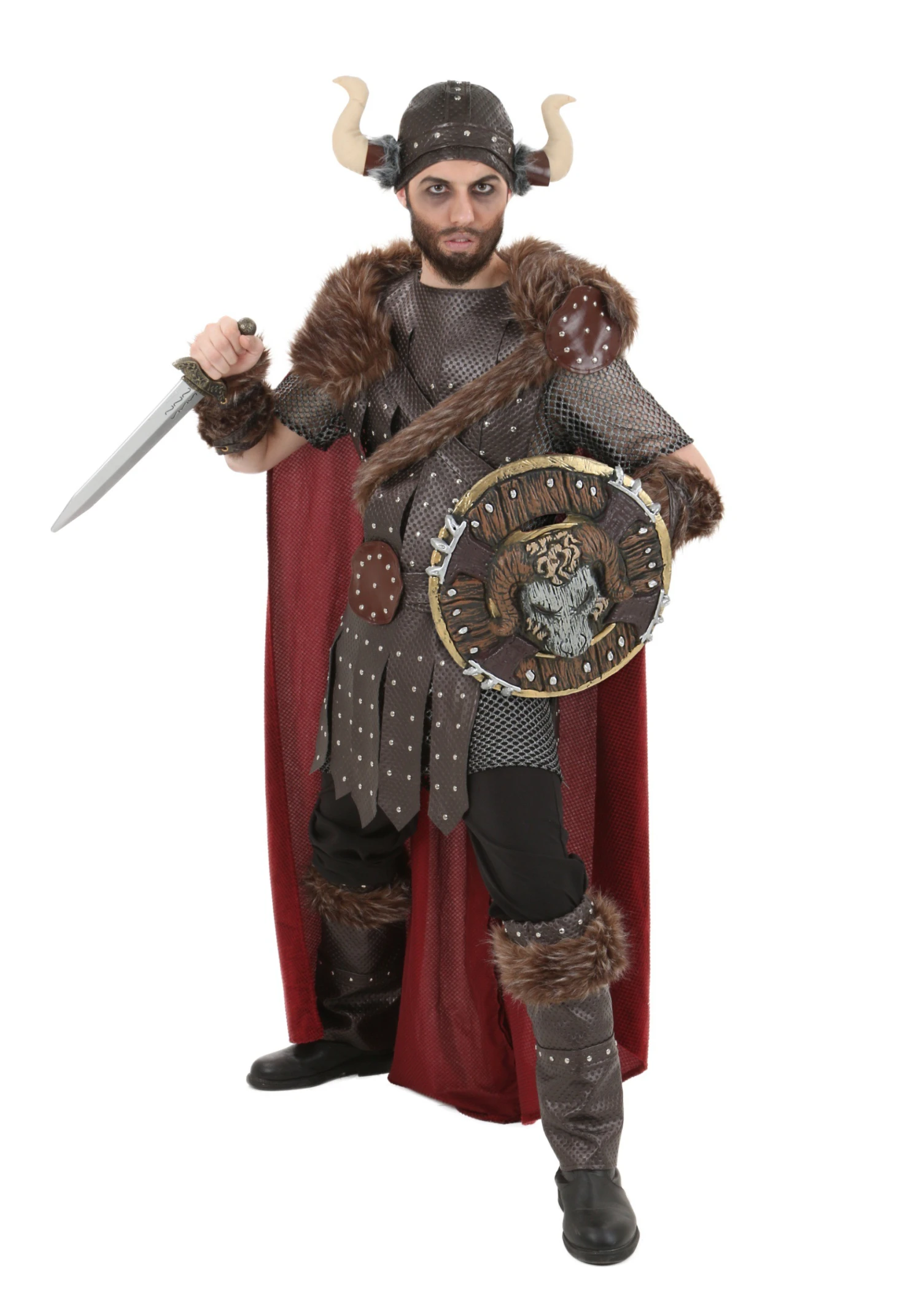 Plus Size Legendary Viking Men's Warrior Costume 3 Plus Size Legendary Viking Men's Warrior Costume