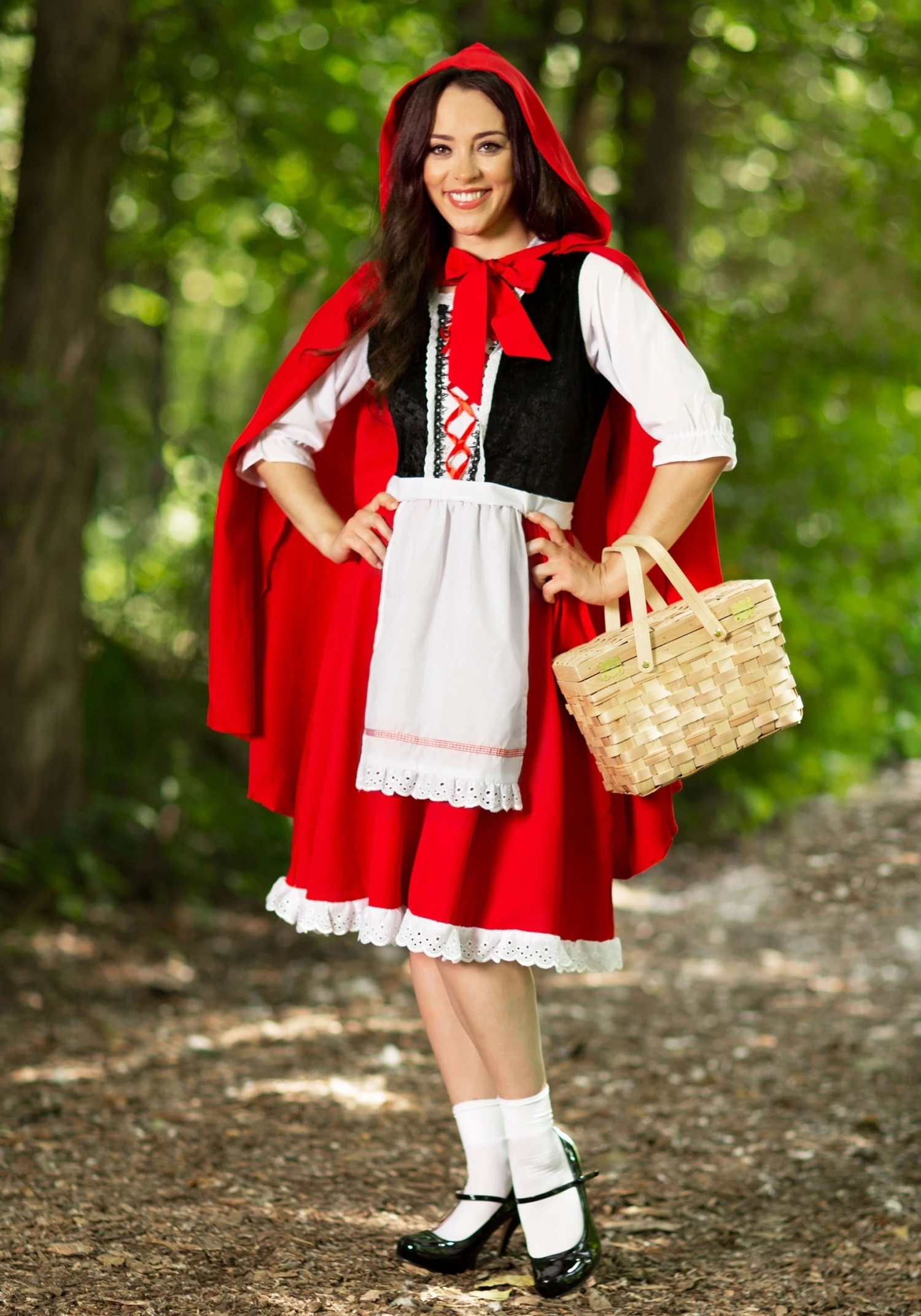 Women's Plus Size Little Red Riding Hood Costume Dress 3 Women's Plus Size Little Red Riding Hood Costume Dress