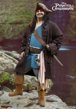 Captain Jack Sparrow Costume For Plus Size Men From Disney's Pirates Of The Caribbean