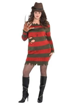 AMSCAN Plus Size Nightmare Ms. Krueger Costume For Women