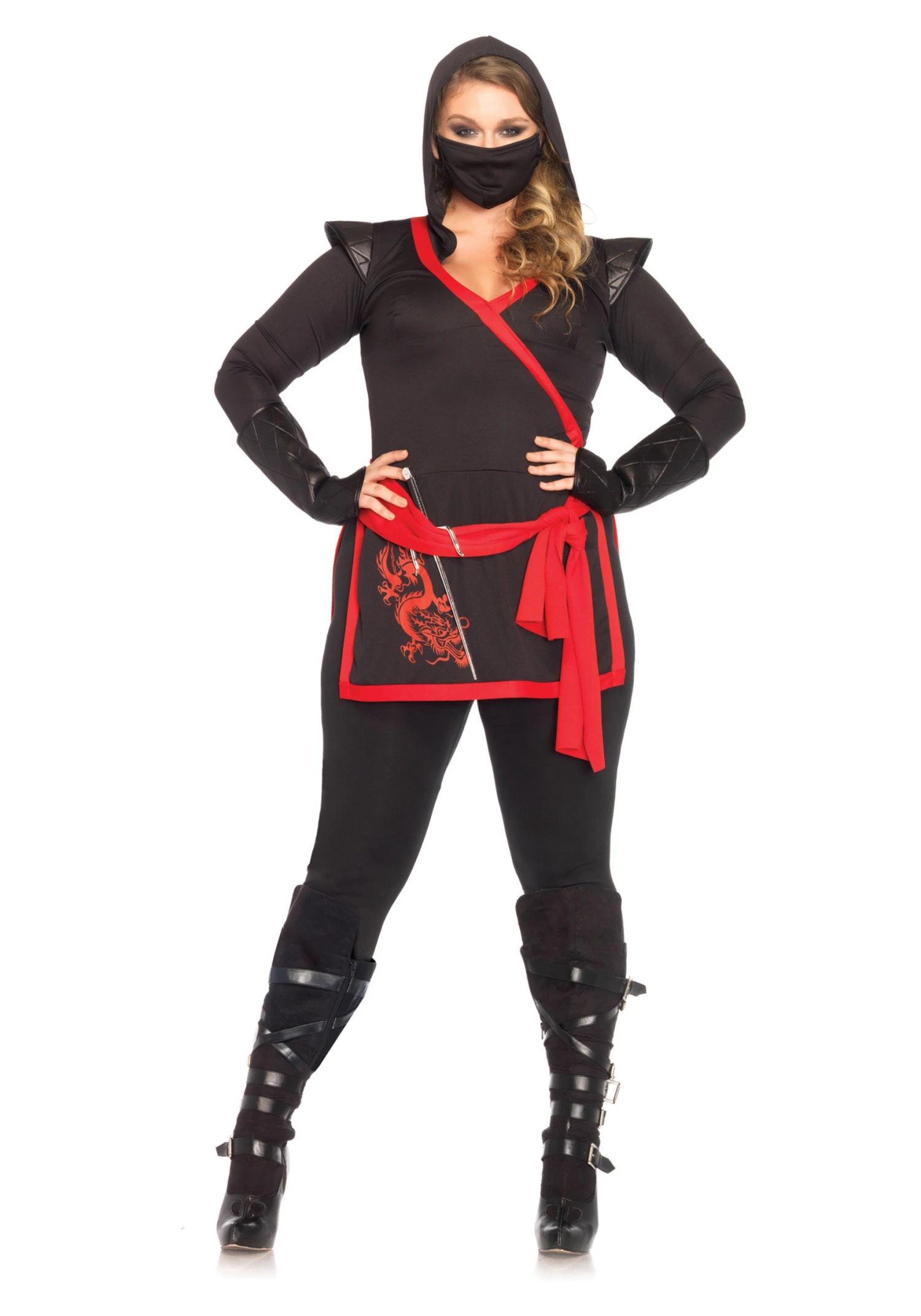 LEG AVENUE Plus Size Ninja Assassin Women's Costume 3 LEG AVENUE Plus Size Ninja Assassin Women's Costume