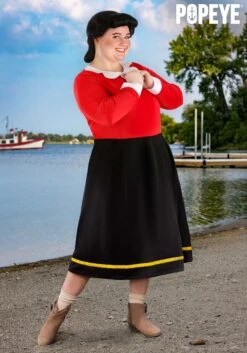 Women's Plus Size Olive Oyl Costume Dress
