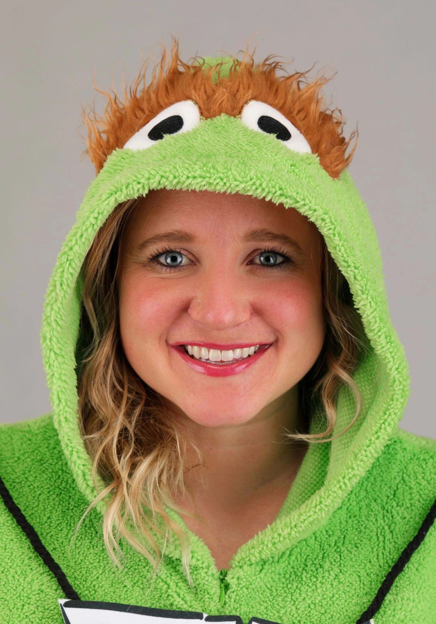 Plus Size Oscar The Grouch Adult Costume Onesie 8 Plus Size Oscar The Grouch Adult Costume Onesie - Image 6