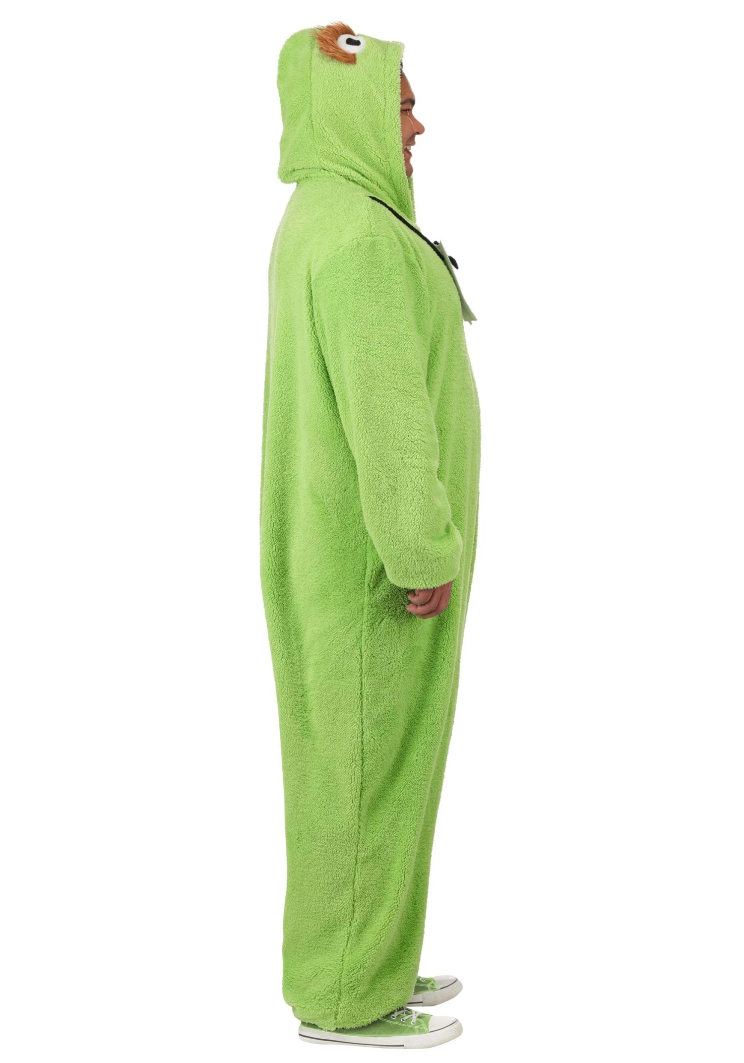 Plus Size Oscar The Grouch Adult Costume Onesie 7 Plus Size Oscar The Grouch Adult Costume Onesie - Image 5