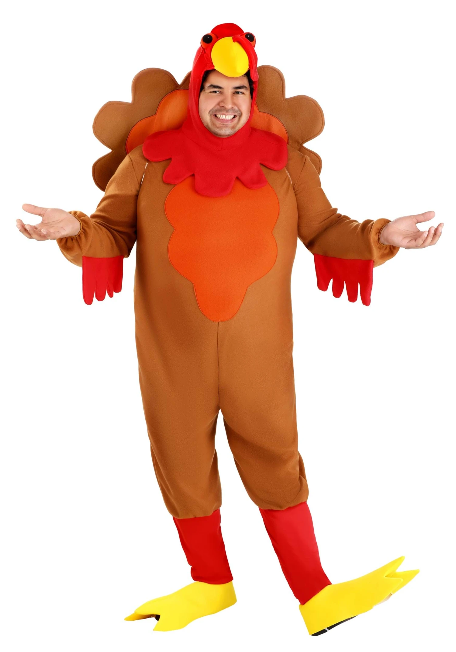 Plus Size Perky Turkey Costume For Adults 3 Plus Size Perky Turkey Costume For Adults