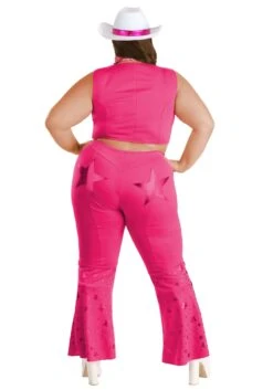 Plus Size Pink Retro Cowgirl Women's Costume 8 Plus Size Pink Retro Cowgirl Women's Costume -Halloween Costumes plus size pink retro cowgirl costume alt 1
