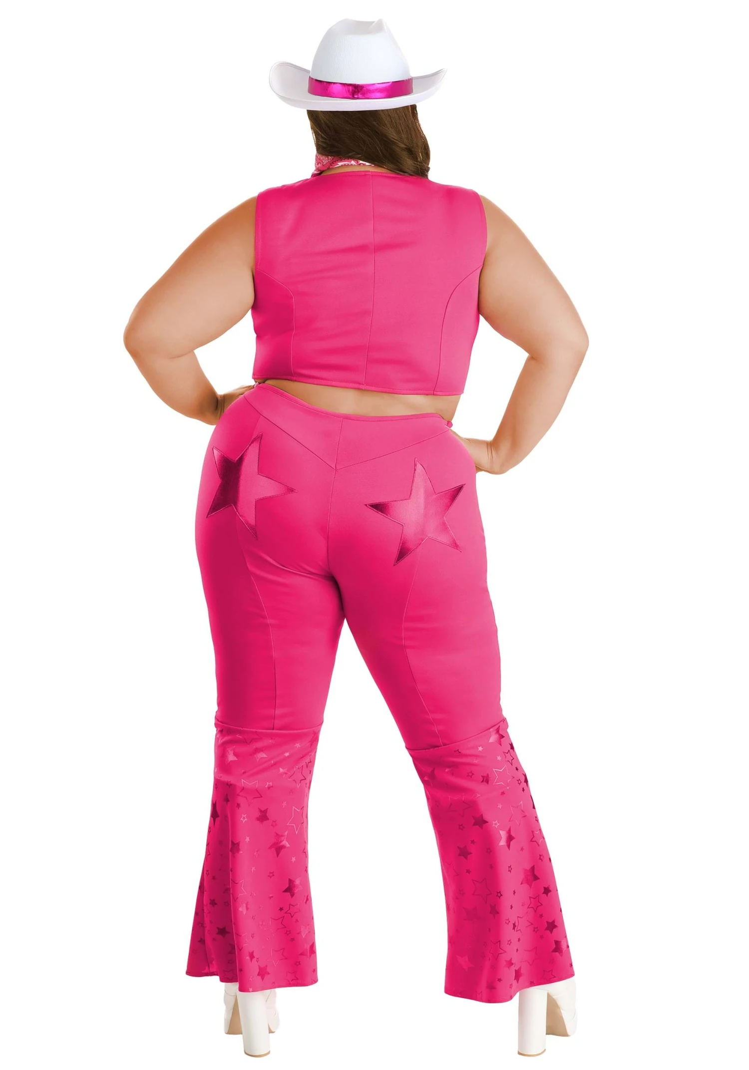 Plus Size Pink Retro Cowgirl Women's Costume 4 Plus Size Pink Retro Cowgirl Women's Costume - Image 2