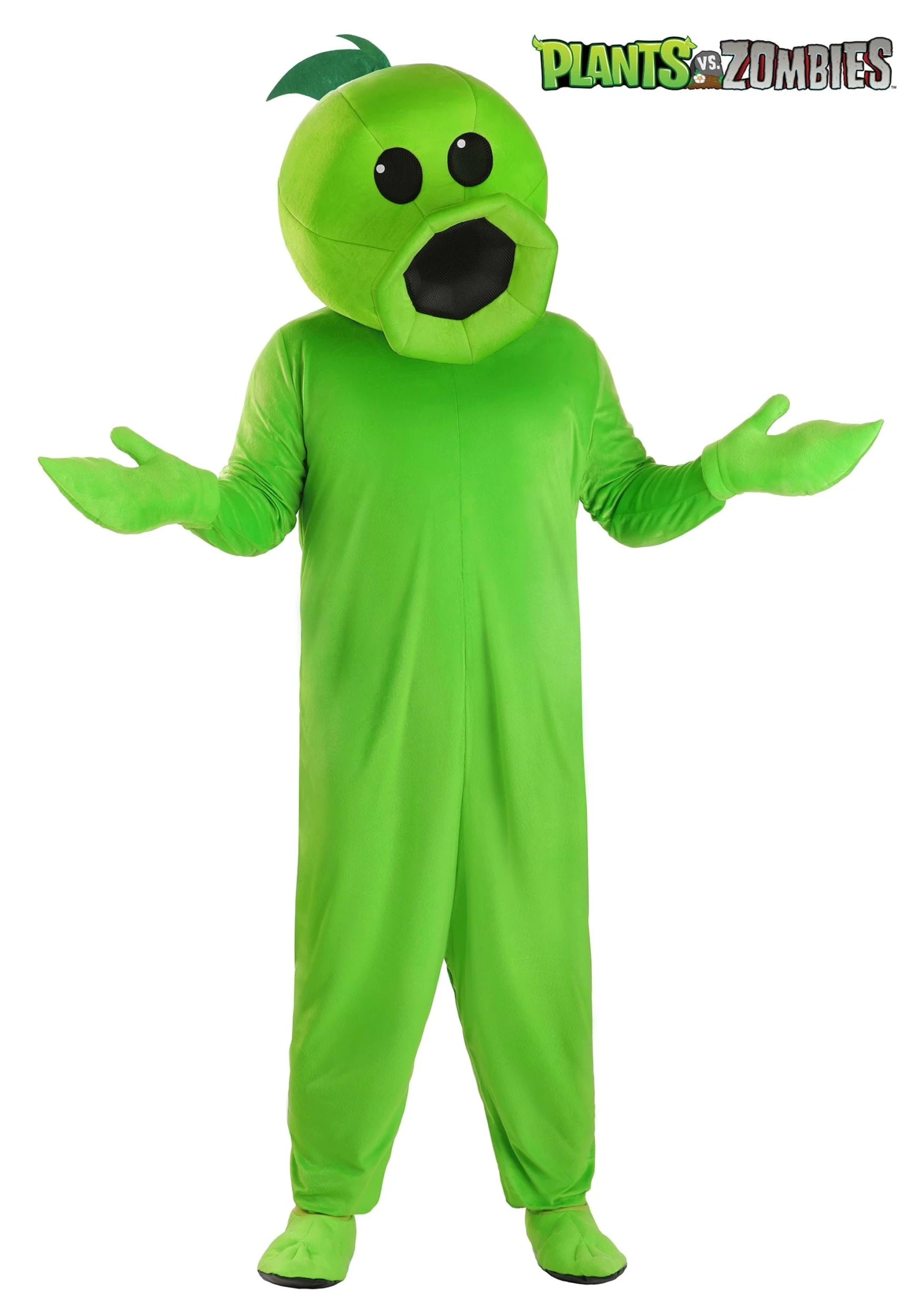 Adult Plus Size Plants Vs Zombies Peashooter Costume 3 Adult Plus Size Plants Vs Zombies Peashooter Costume