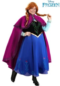 Plus Size Women's Premium Disney Frozen Anna Costume -Halloween Costumes plus size premium disney frozen anna costume alt 11