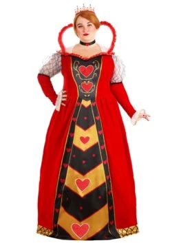Women's Plus Size Premium Queen Of Hearts Costume 7 Women's Plus Size Premium Queen Of Hearts Costume -Halloween Costumes plus size premium queen of hearts costume alt 2