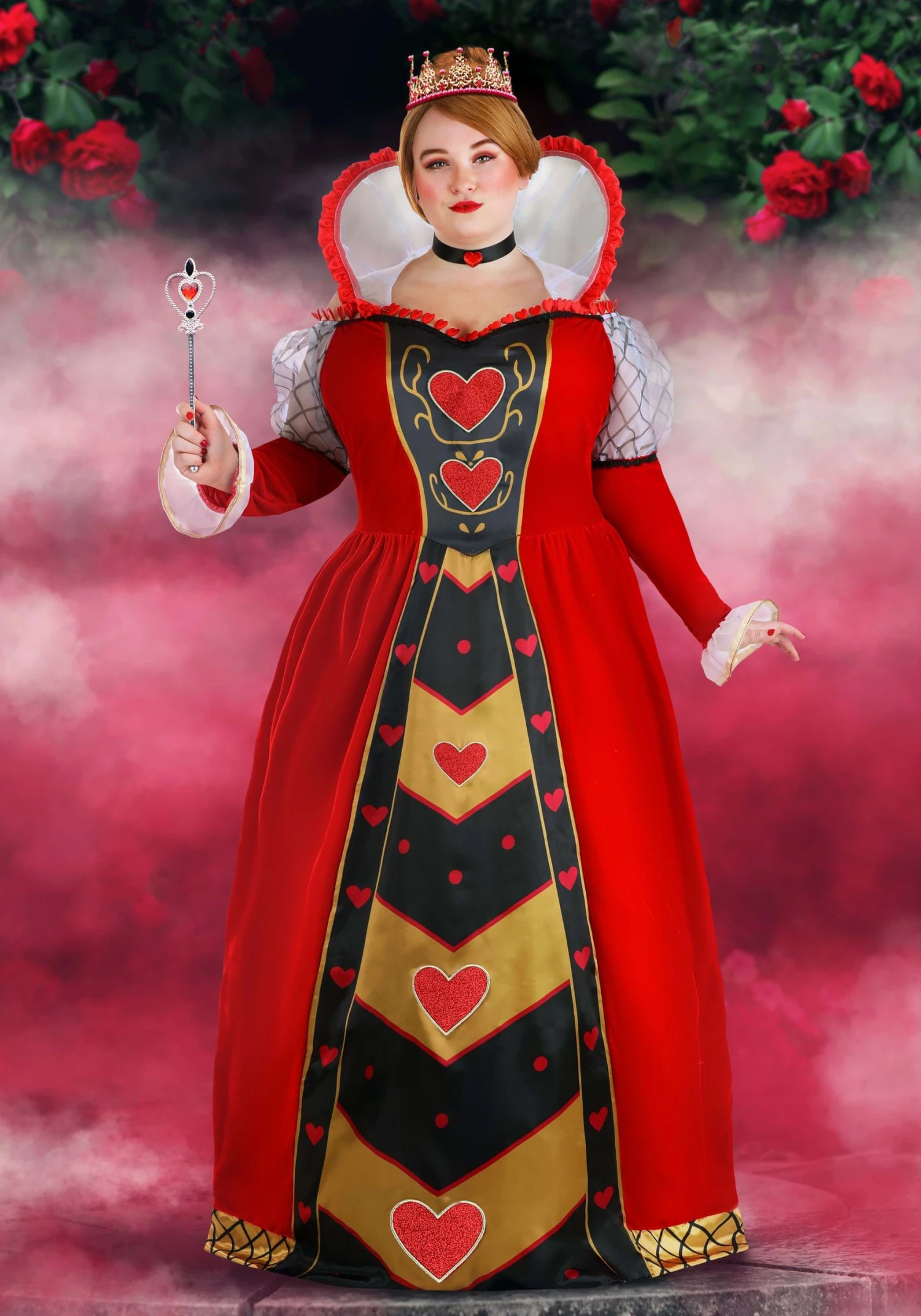 Women's Plus Size Premium Queen Of Hearts Costume 3 Women's Plus Size Premium Queen Of Hearts Costume