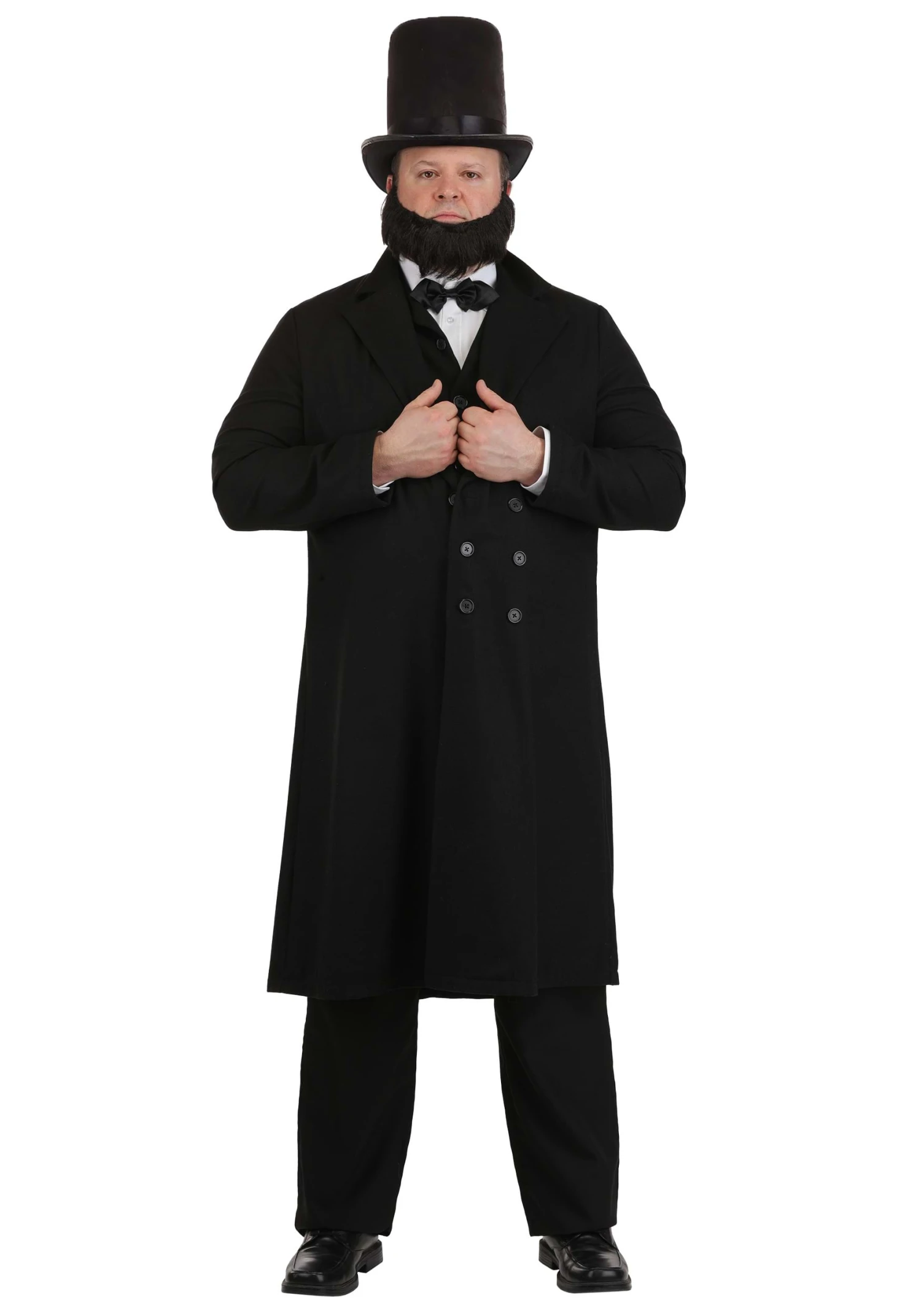 Plus Size President Abe Lincoln Costume For Men 3 Plus Size President Abe Lincoln Costume For Men