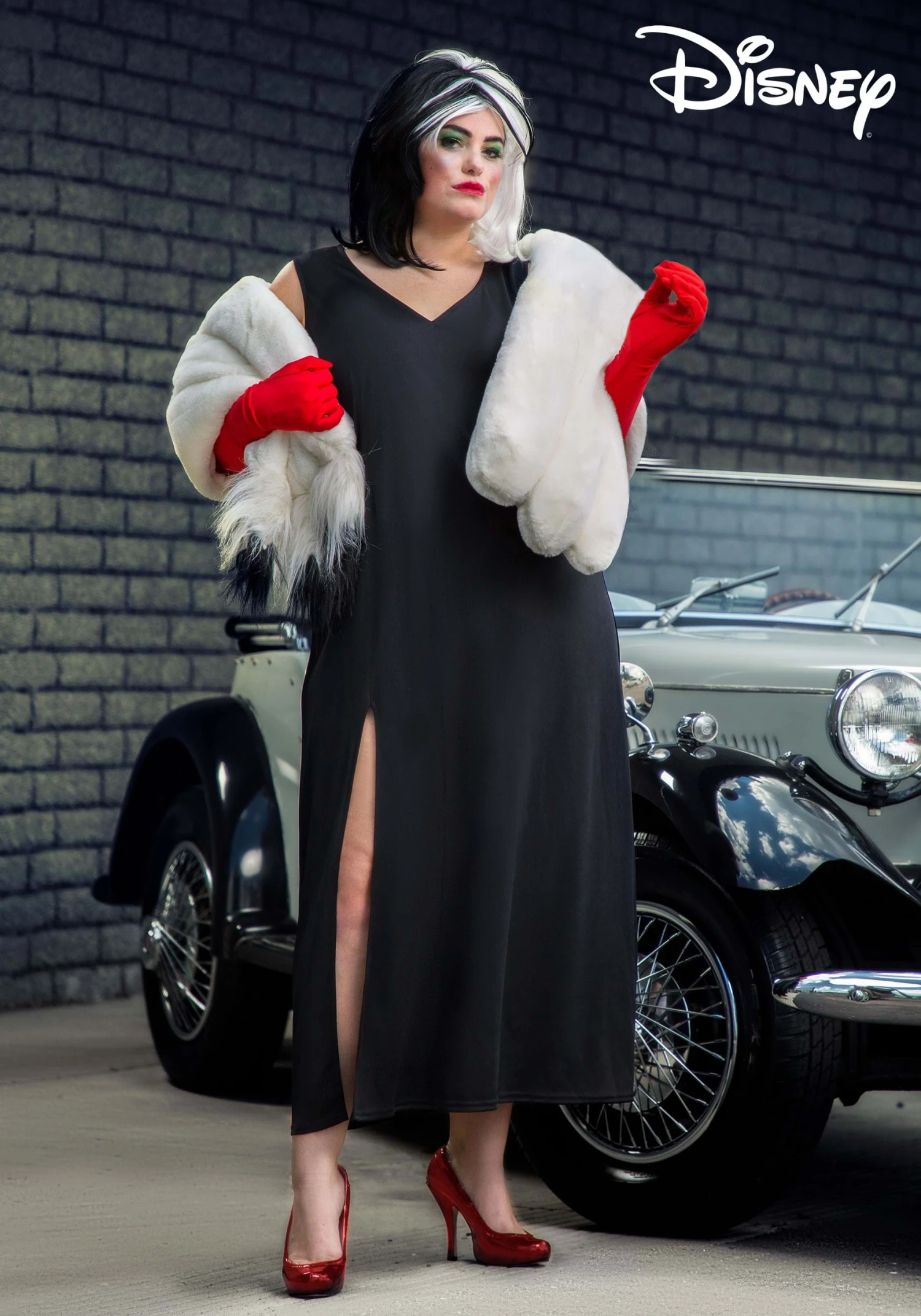 Plus Size Prestige Cruella De Vil Stole Costume For Women 3 Plus Size Prestige Cruella De Vil Stole Costume For Women