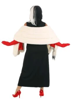 Plus Size Prestige Cruella De Vil Stole Costume For Women 7 Plus Size Prestige Cruella De Vil Stole Costume For Women -Halloween Costumes plus size prestige cruella de vil stole costume alt 8
