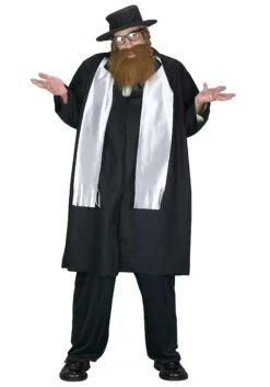 Fun World Men's Plus Size Rabbi Costume