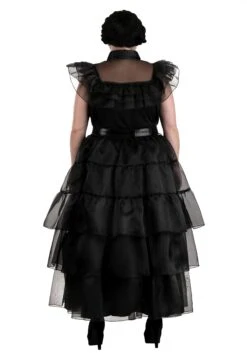 Plus Size Wednesday Rave'N Dance Costume Dress For Women 9 Plus Size Wednesday Rave'N Dance Costume Dress For Women -Halloween Costumes plus size raven dance wednesday addams costume alt 1