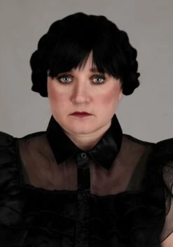 Plus Size Wednesday Rave'N Dance Costume Dress For Women 12 Plus Size Wednesday Rave'N Dance Costume Dress For Women -Halloween Costumes plus size raven dance wednesday addams costume alt 4