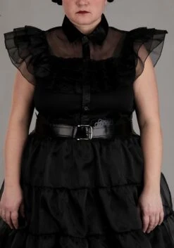 Plus Size Wednesday Rave'N Dance Costume Dress For Women 13 Plus Size Wednesday Rave'N Dance Costume Dress For Women -Halloween Costumes plus size raven dance wednesday addams costume alt 5