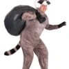 Plus Size Realistic Raccoon Costume For Adults -Halloween Costumes plus size realistic raccoon costume main 2