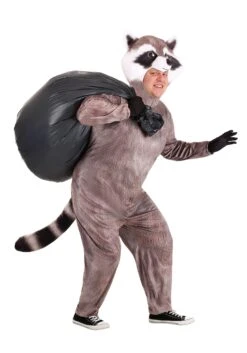 Plus Size Realistic Raccoon Costume For Adults