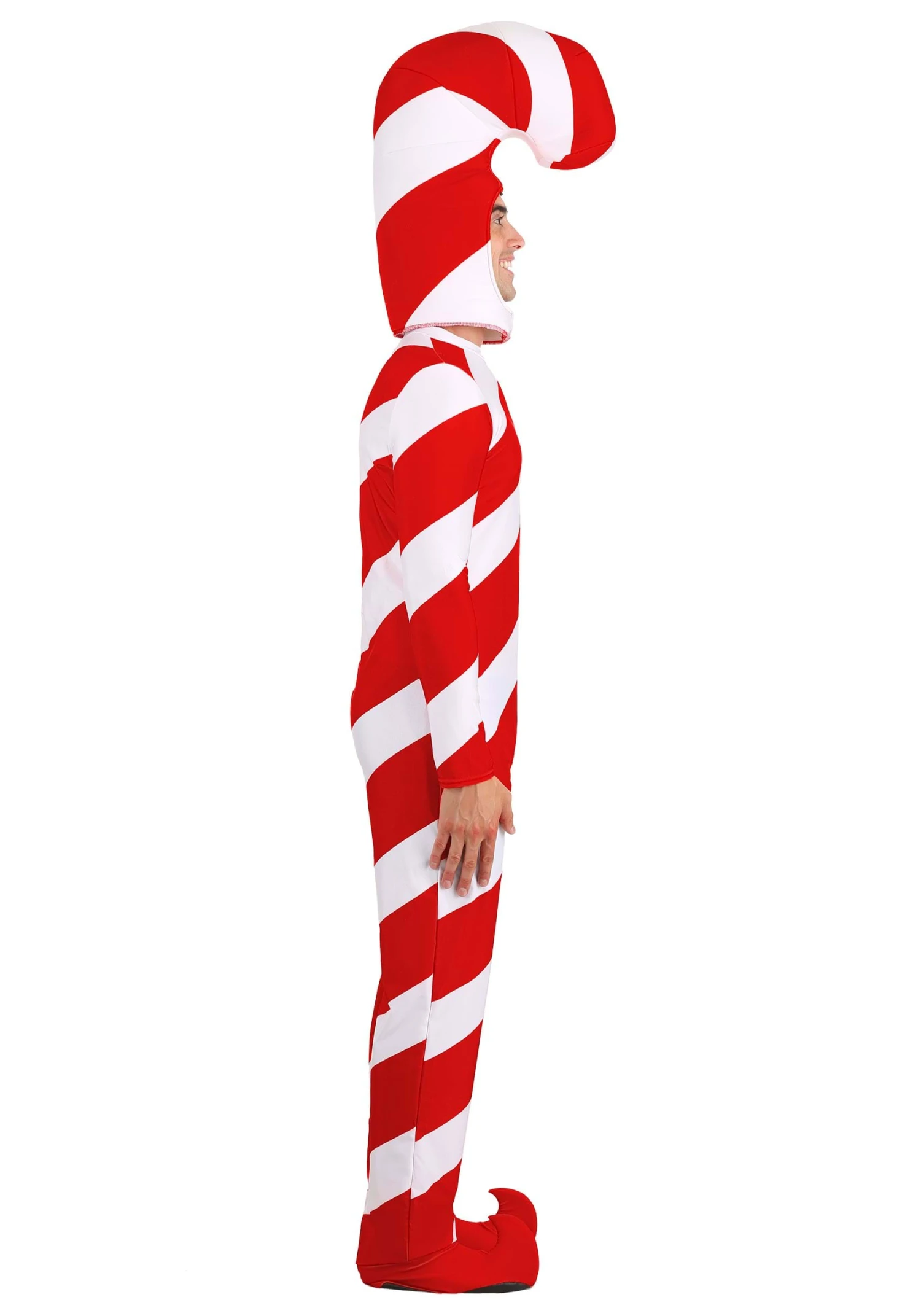 Plus Size Adult Red Candy Cane Bodysuit Costume 9 Plus Size Adult Red Candy Cane Bodysuit Costume - Image 7