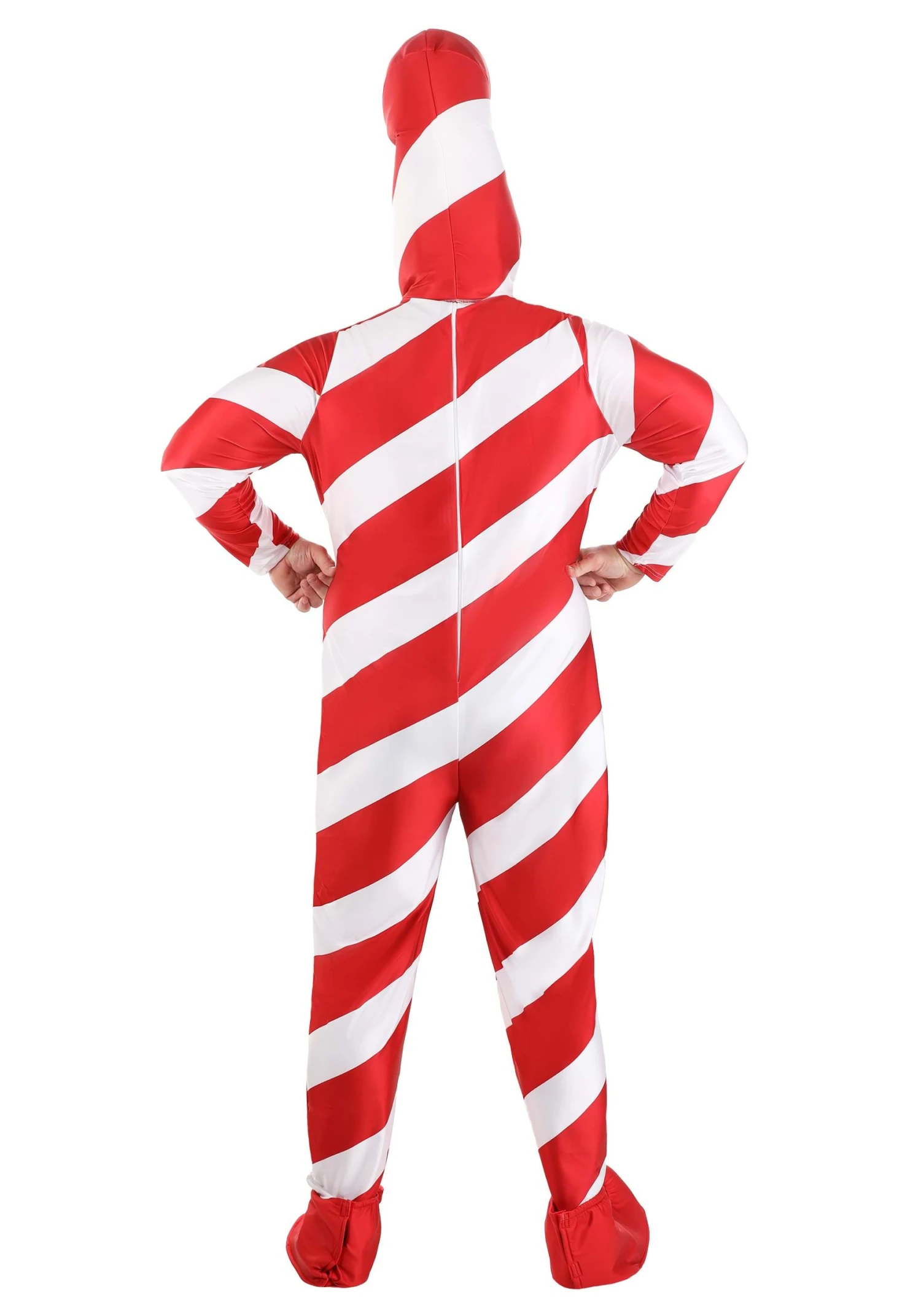 Plus Size Adult Red Candy Cane Bodysuit Costume 8 Plus Size Adult Red Candy Cane Bodysuit Costume - Image 6