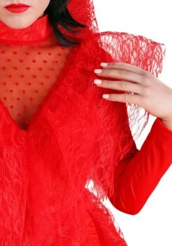 Plus Size Red Gothic Women's Wedding Dress Costume -Halloween Costumes plus size red gothic wedding dress alt 4