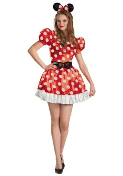 Disguise Women's Disney Plus Size Classic Red Minnie Costume