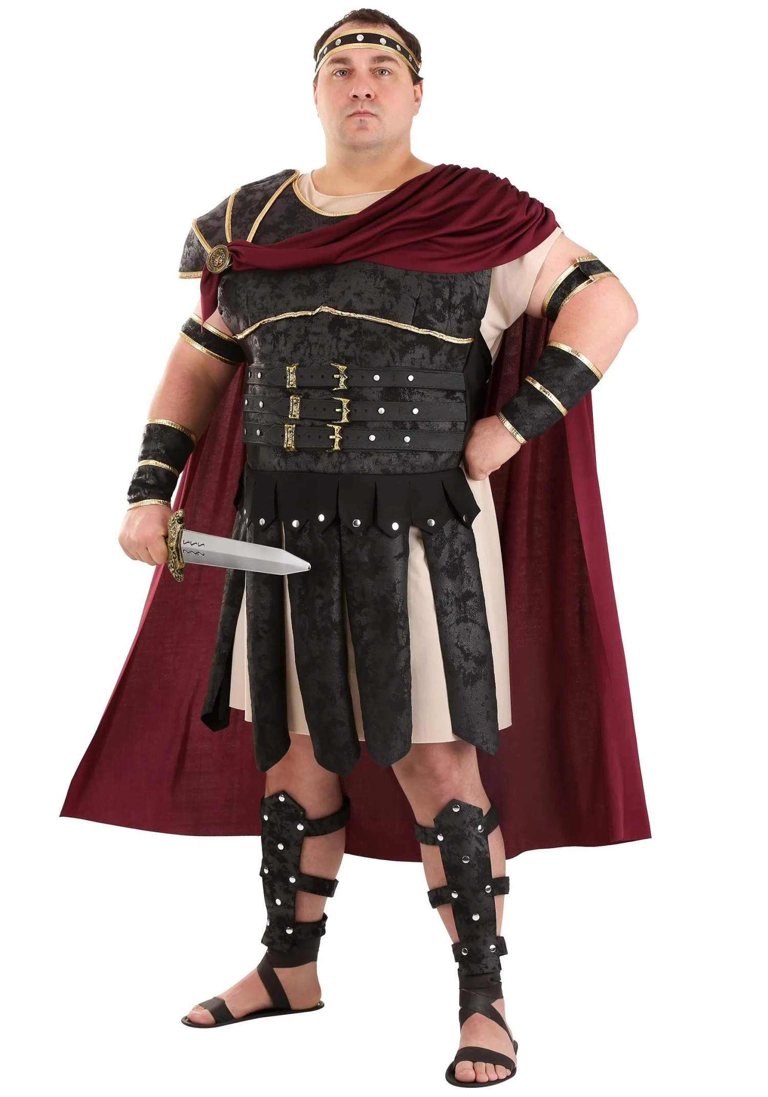 Plus Size Roman Gladiator Costume For Men 3 Plus Size Roman Gladiator Costume For Men