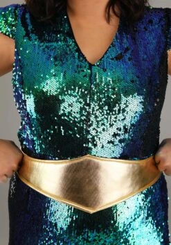 Women's Sea Siren Plus Size Costume Dress -Halloween Costumes plus size sea siren alt 2