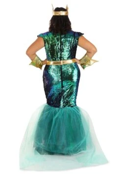 Women's Sea Siren Plus Size Costume Dress -Halloween Costumes plus size sea siren alt 5
