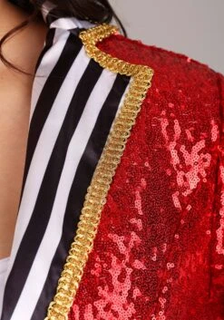 Women's Plus Size Sexy Sequin Ringmaster Costume 12 Women's Plus Size Sexy Sequin Ringmaster Costume -Halloween Costumes plus size sexy sequin ringmaster costume alt 3