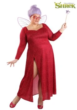 Plus Size Women's Shrek Fairy Godmother Costume 14 Plus Size Women's Shrek Fairy Godmother Costume -Halloween Costumes plus size shrek fairy godmother costume alt 5