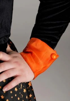 Women's Plus Size Sparkling Orange Witch Costume Dress 13 Women's Plus Size Sparkling Orange Witch Costume Dress -Halloween Costumes plus size sparkling orange witch alt 4