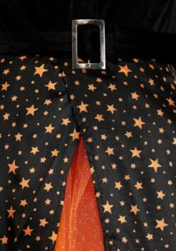 Women's Plus Size Sparkling Orange Witch Costume Dress 14 Women's Plus Size Sparkling Orange Witch Costume Dress -Halloween Costumes plus size sparkling orange witch alt 5