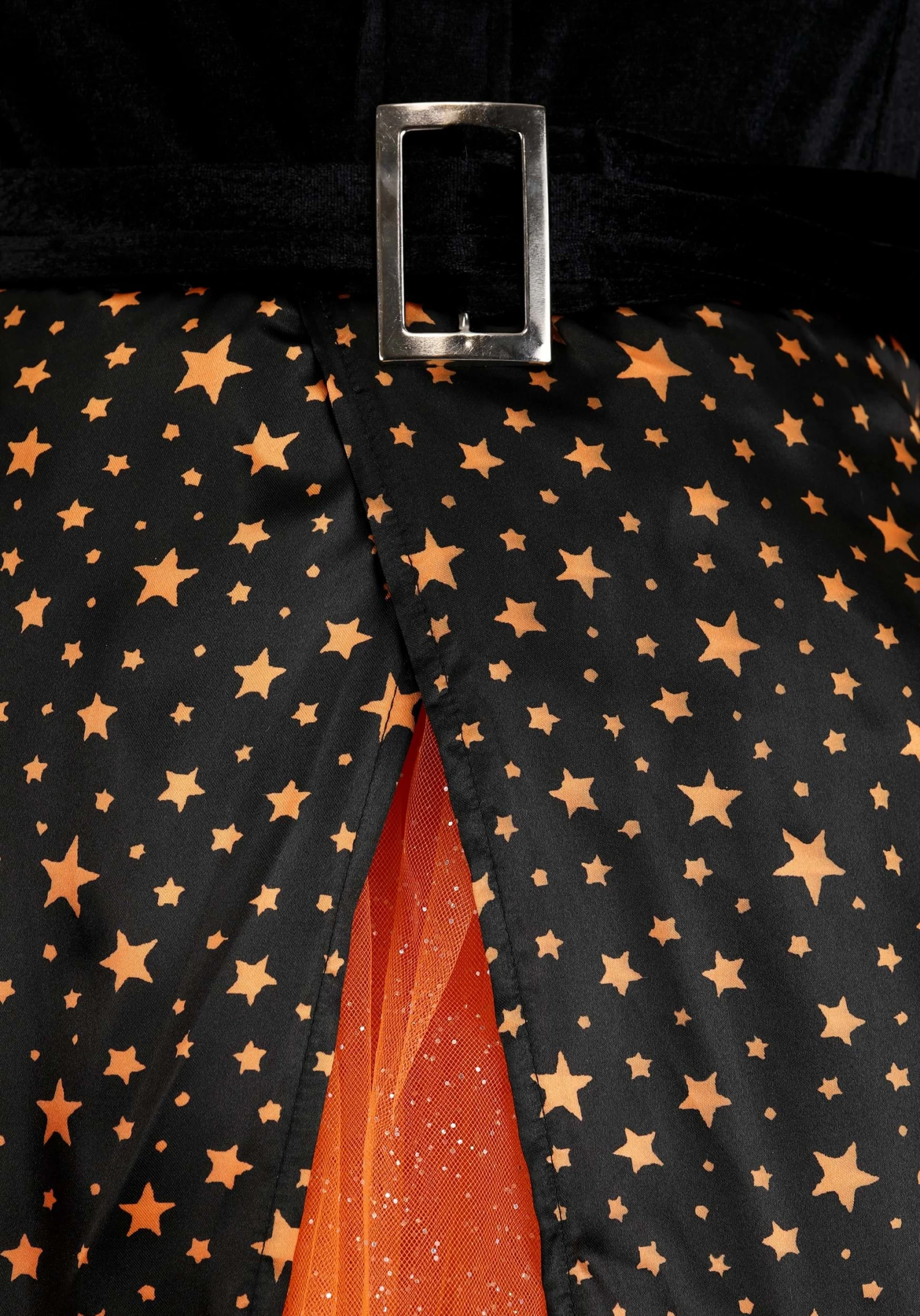 Women's Plus Size Sparkling Orange Witch Costume Dress 8 Women's Plus Size Sparkling Orange Witch Costume Dress - Image 6