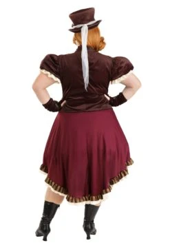 Plus Size Women's Steampunk Lady Costume -Halloween Costumes plus size steampunk lady costume alt 4