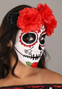 Plus Size Sugar Skull Women's Costume -Halloween Costumes plus size sugar skull costume alt 2