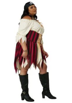 Plus Size Sultry Sea Pirate Costume For Women -Halloween Costumes plus size sultry sea pirate costume for women alt 2