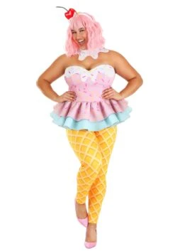 Women's Plus Size Sweet Treat Ice Cream Costume