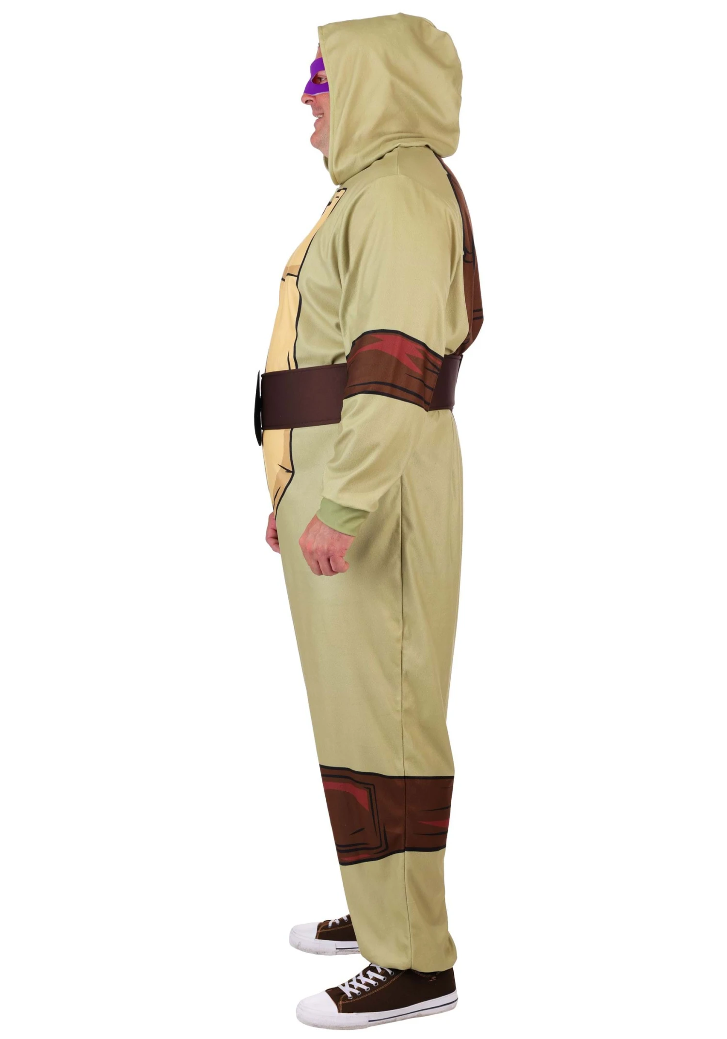 Plus Size Teenage Mutant Ninja Turtles Hooded Jumpsuit Costume For Adults 6 Plus Size Teenage Mutant Ninja Turtles Hooded Jumpsuit Costume For Adults - Image 4