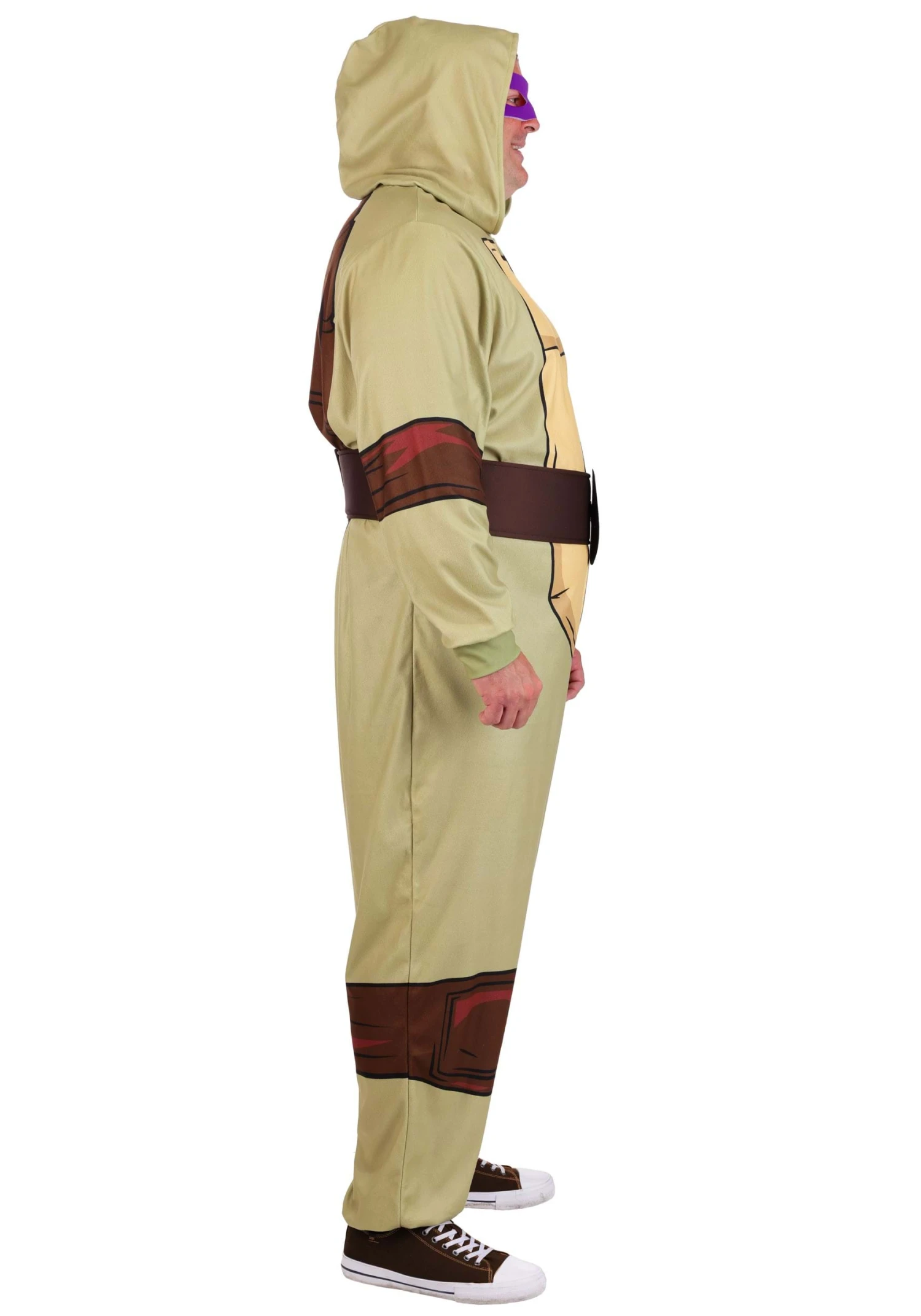 Plus Size Teenage Mutant Ninja Turtles Hooded Jumpsuit Costume For Adults 7 Plus Size Teenage Mutant Ninja Turtles Hooded Jumpsuit Costume For Adults - Image 5