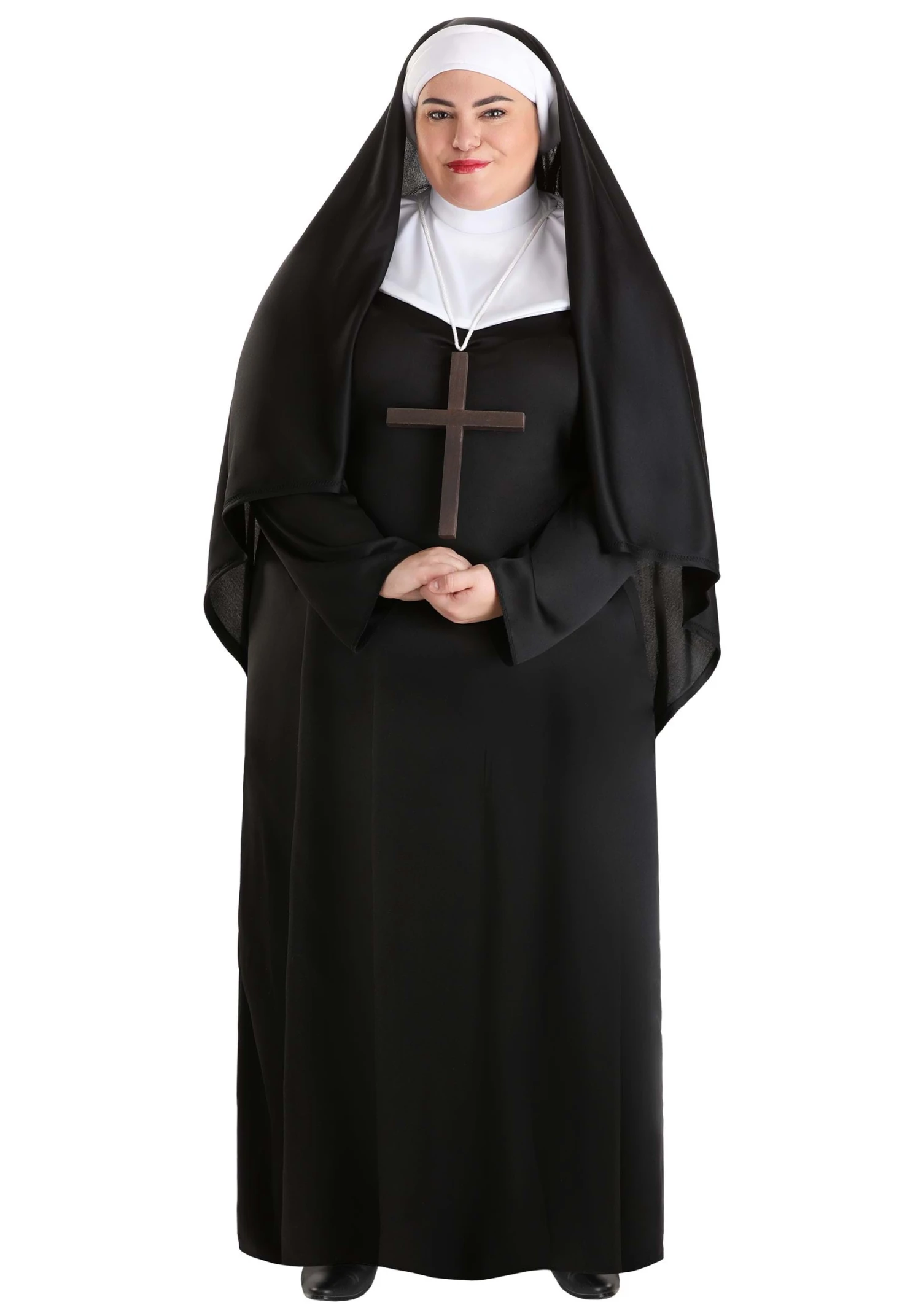 Women's Plus Size Traditional Nun Costume 3 Women's Plus Size Traditional Nun Costume