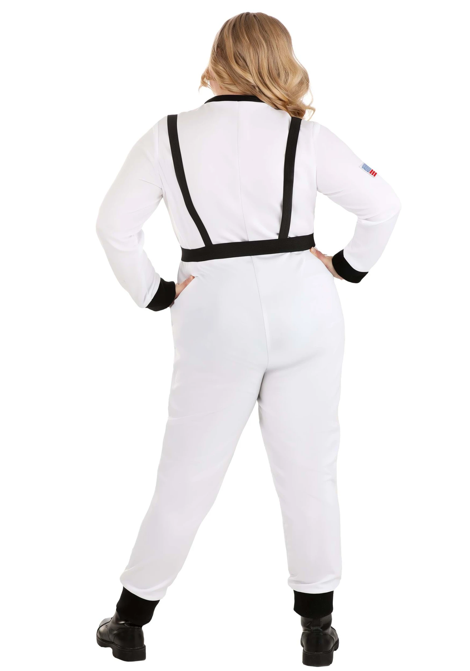 Women's Plus Size White Astronaut Costume 4 Women's Plus Size White Astronaut Costume - Image 2