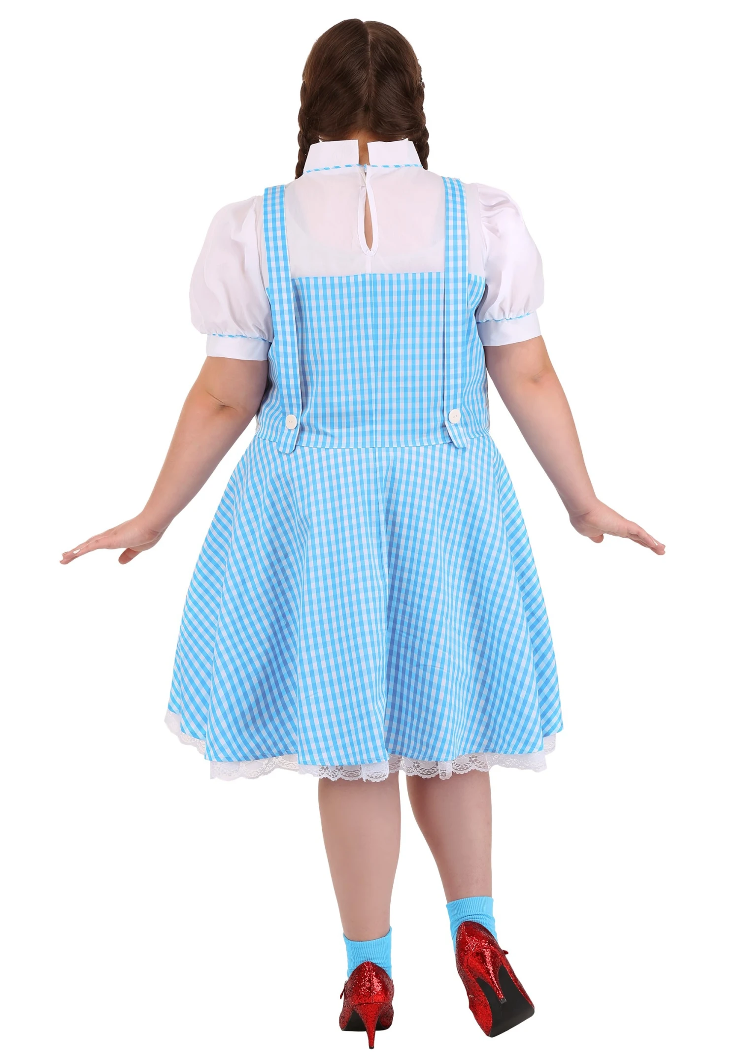 Women's Plus Size Wizard Of Oz Dorothy Costume 4 Women's Plus Size Wizard Of Oz Dorothy Costume - Image 2