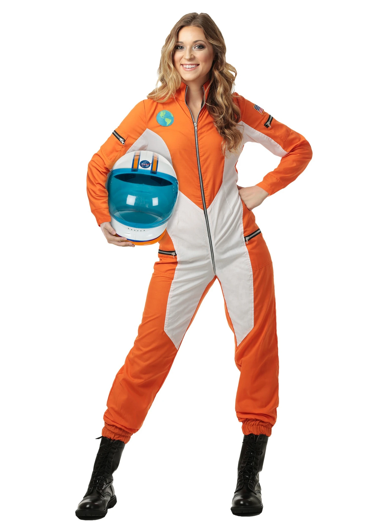 Women's Plus Size Astronaut Jumpsuit Costume 3 Women's Plus Size Astronaut Jumpsuit Costume